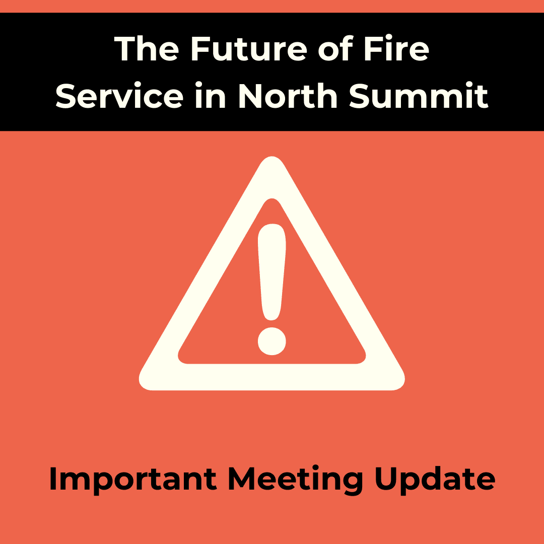 The Future of Fire Service in North Summit meeting notice