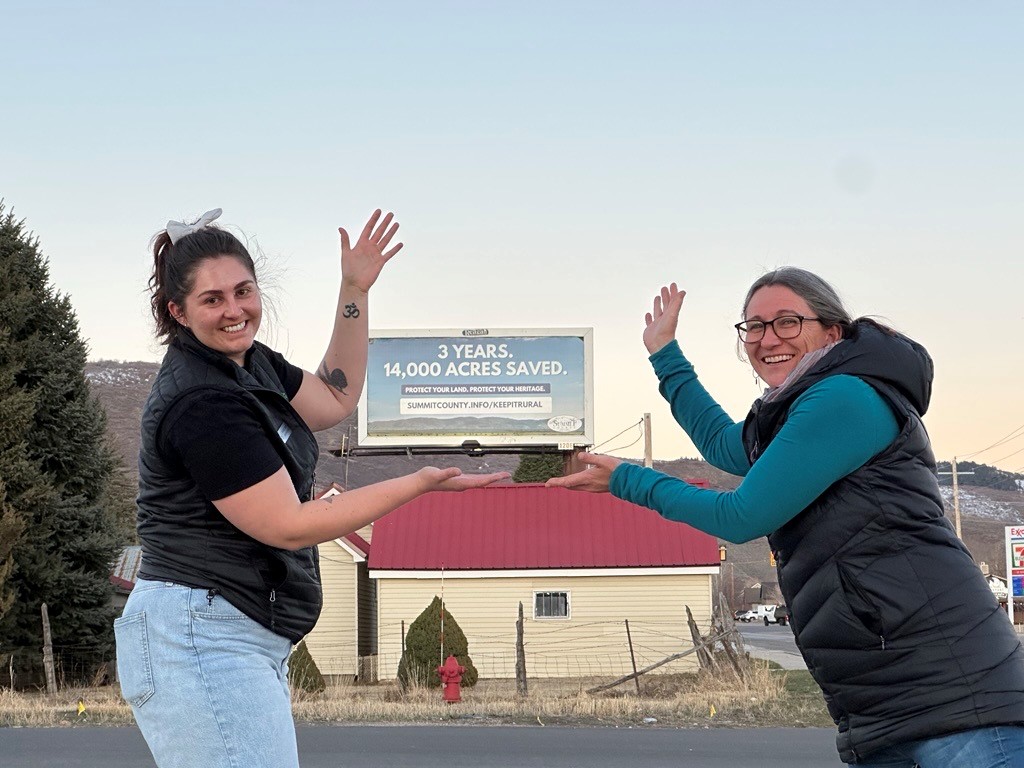 L&NR Staff poses with Open Space Billboard